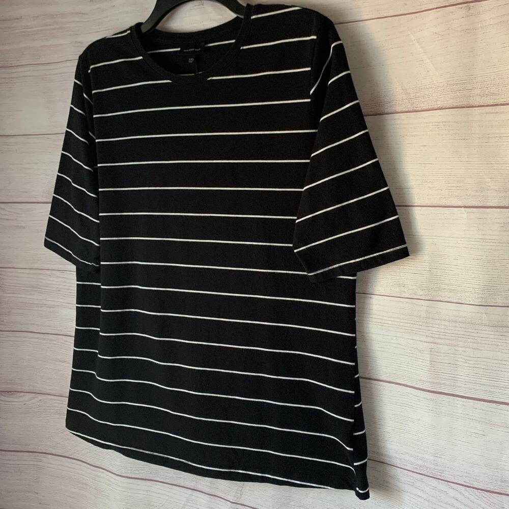 Who What Wear Women's Black and White Striped Shirt Cotton Blend Size XXL - Picture 16 of 16